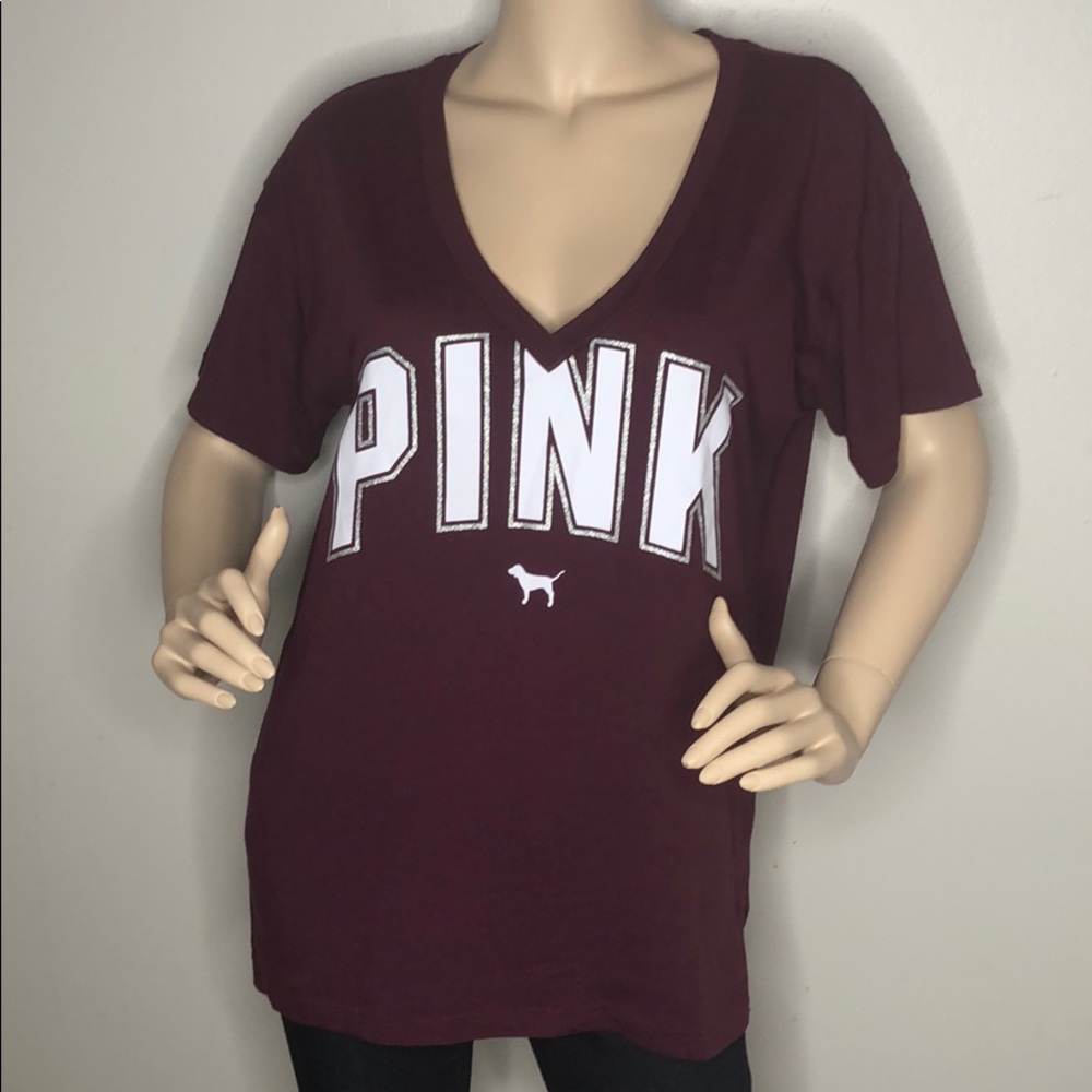 PINK Victoria Secret logo tunic tee top